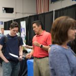 Career Day student with recruiter