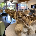 line of bagged art supplies