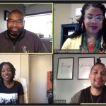 screen grab of four panelists in an online forum about being Black in Vancouver