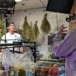 Chef Sonny talking about kitchen garden for KGW-TV.