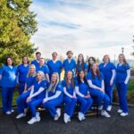 group photo in scrubs